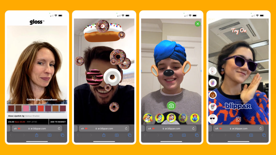 Face tracking now available by using the Blippar WebAR SDK