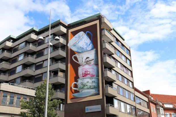 AR mural by Leon Keer painted in Helsingborg, Sweden.