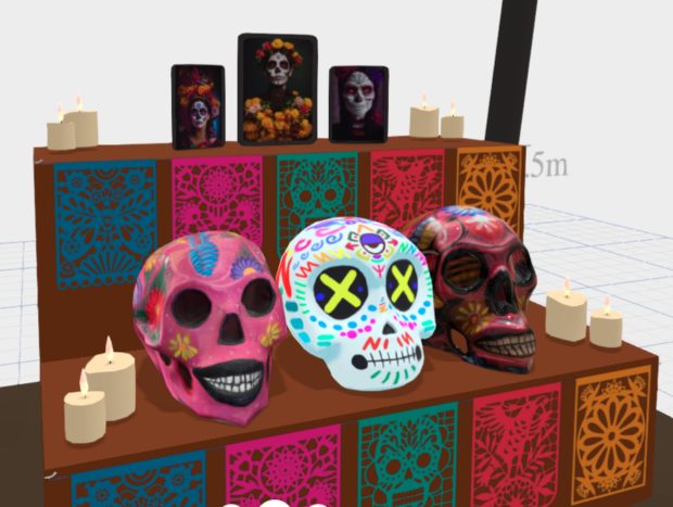 Day of the Dead AR experience created in Blippbuilder