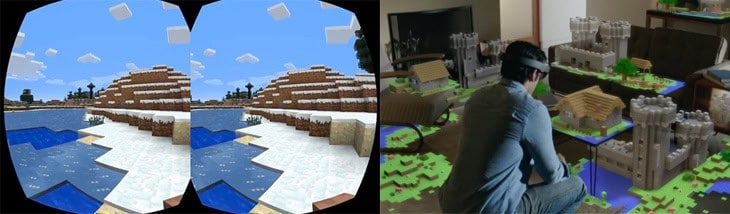What's the Difference Between Virtual Reality and Augmented Reality? Minecraft Augmented Reality Virtual Reality