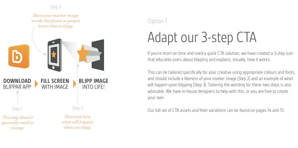 Blippar 3-step