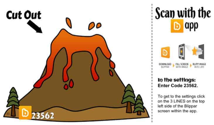 Blippar by Educators: Creating Augmented Interactive Notebooks Volcano augmented reality blipp